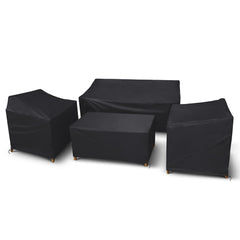 STARTWO large patio furniture cover set includes loveseat, coffee table, and chair covers in black