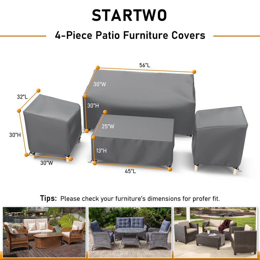 STARTWO loveseat cover dimensions 56x30x30 inches