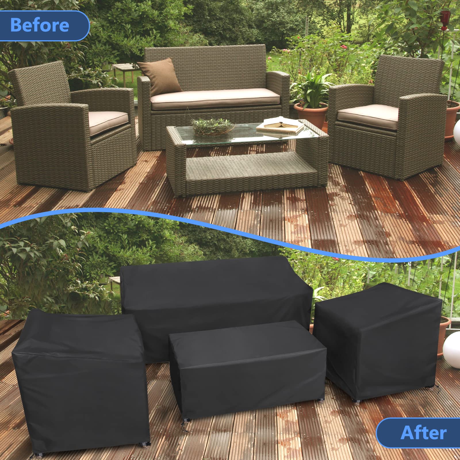 STARTWO packaging of patio furniture cover set