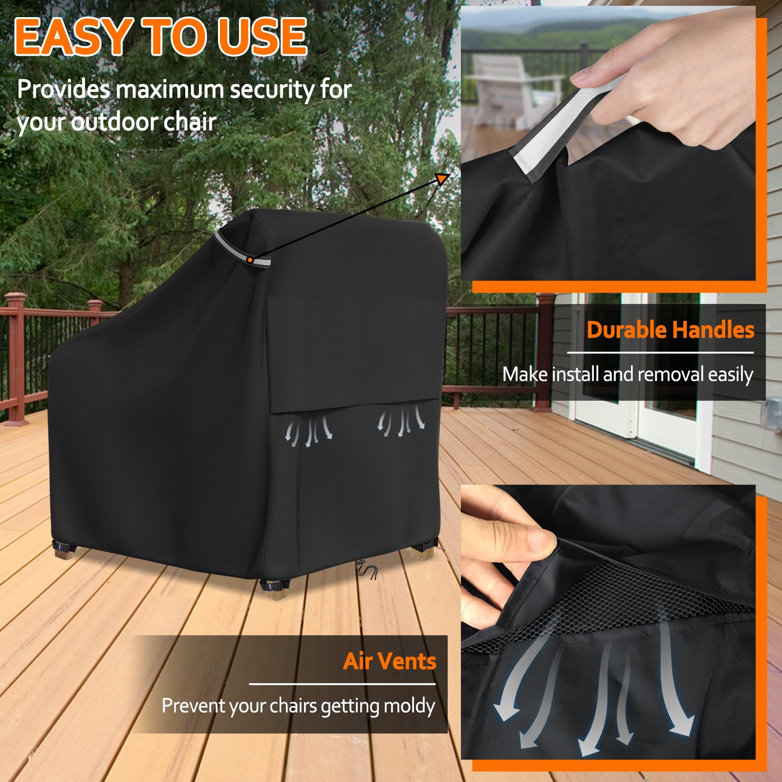 STARTWO patio chair cover in storage bag