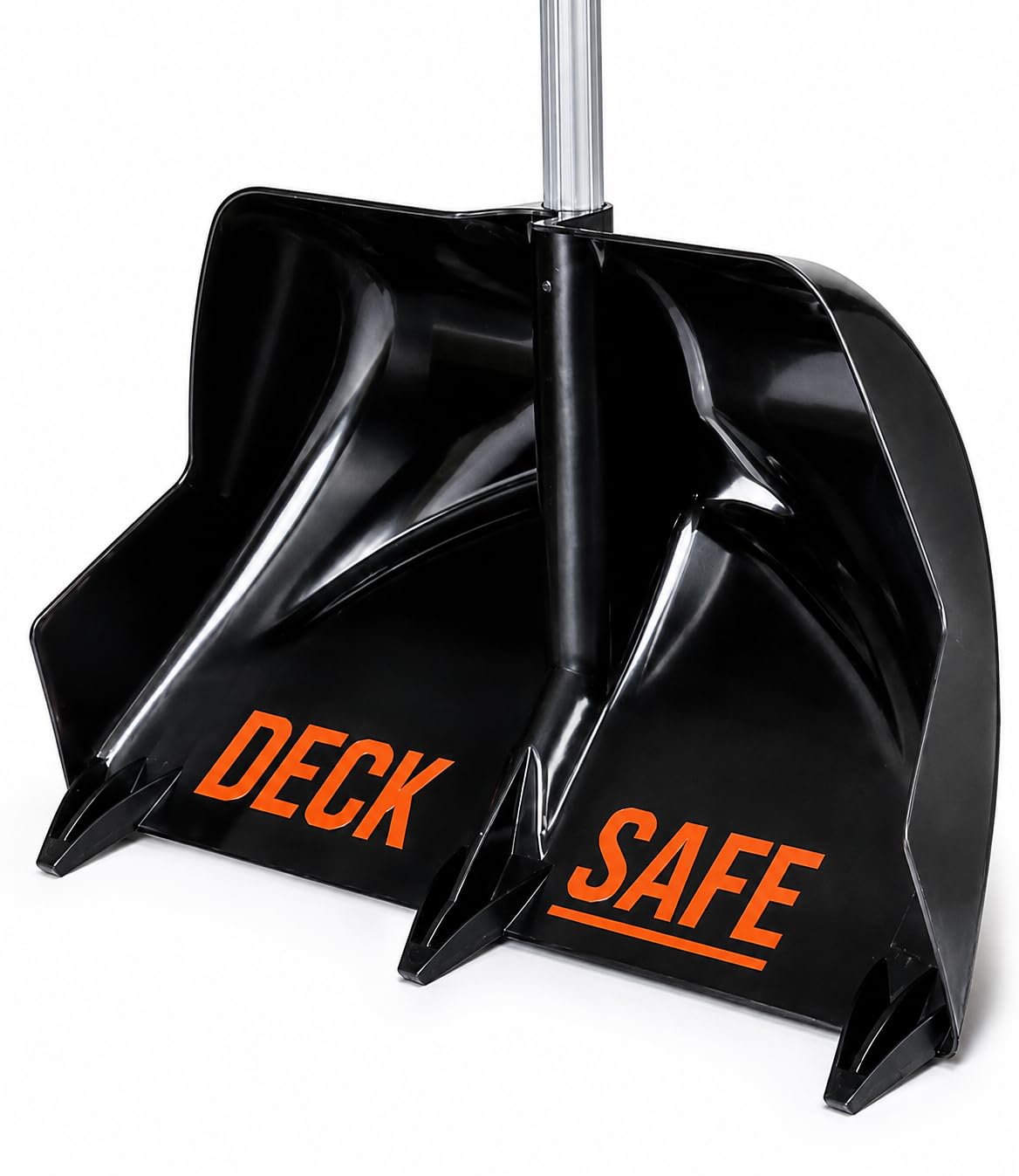 Stay+Safe Tools 24 inch Snow Shovel front view, black and gray