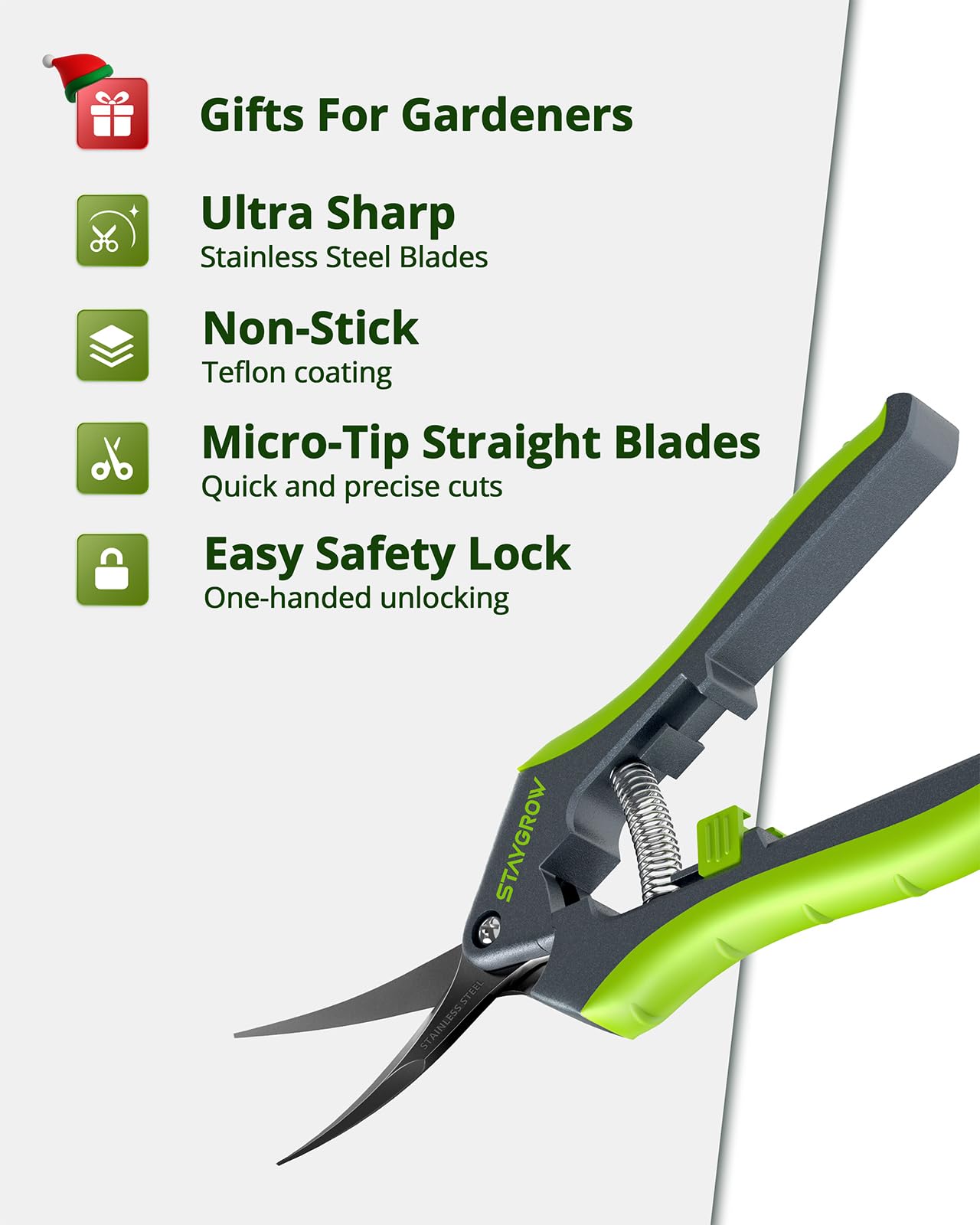 STAYGROW gardening scissors pack showing both tools