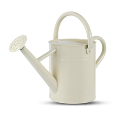 Stdemarzo 1 Gallon Watering Can front view, white metal design