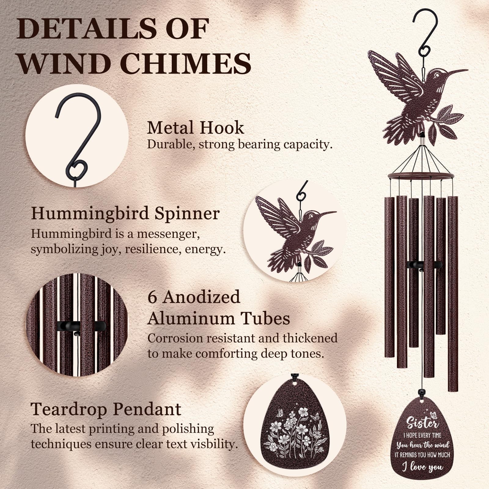 SteadStyle Sister Wind Chime in a garden setting