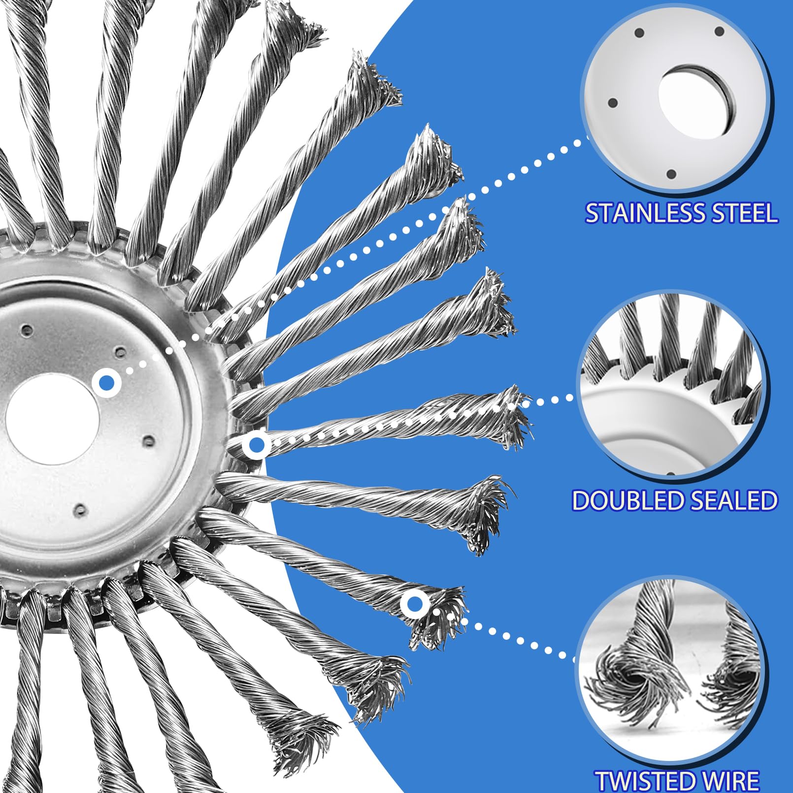 Steel wire construction of IRmm Trimmer Blade
