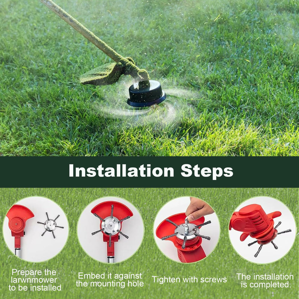Steel Wire Trimmer Head with accessories included in the package