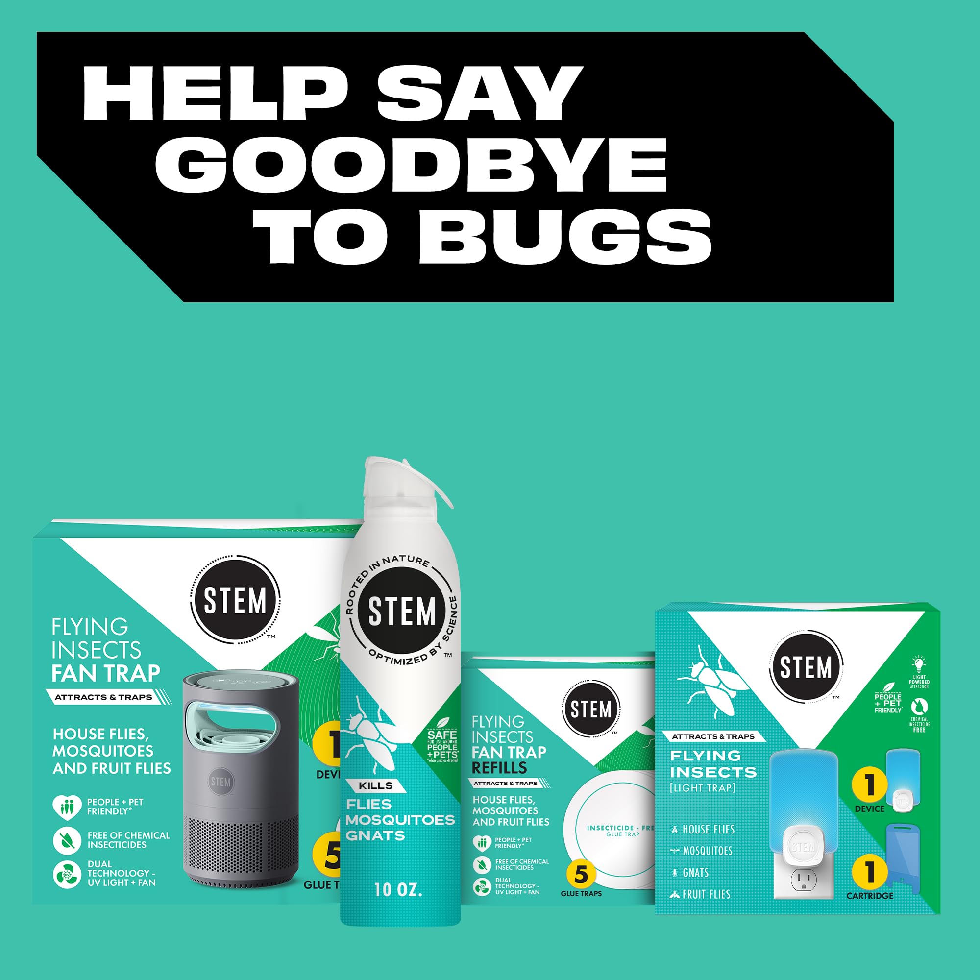 STEM Bug Spray 10oz packaging on a table