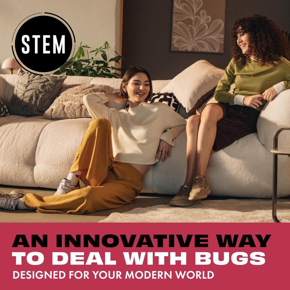 STEM Bug Spray 12oz beside common household pests