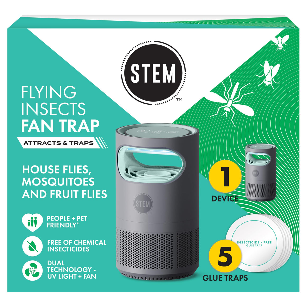STEM Flying Insect Indoor Fan Trap gray model front view