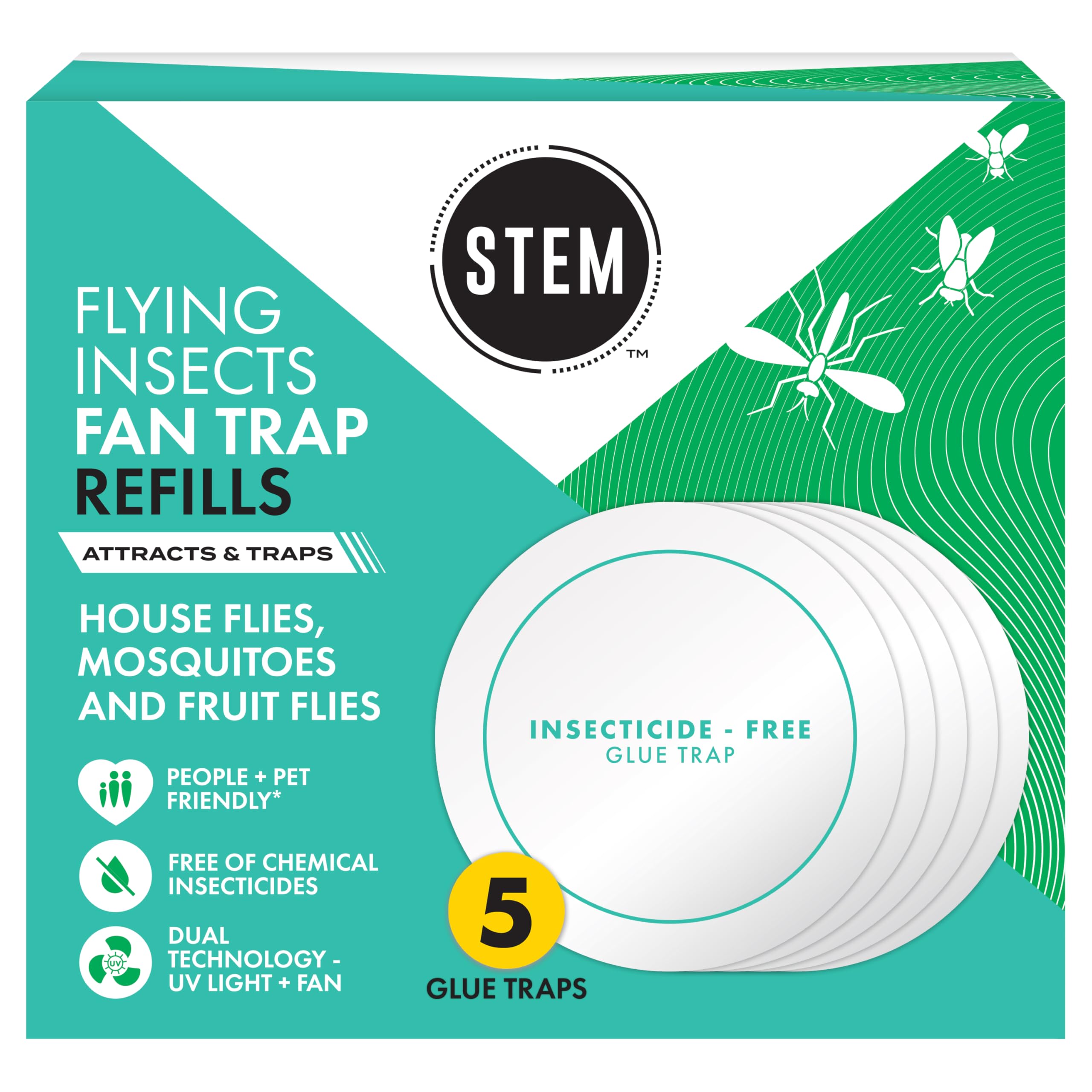 STEM Flying Insect Trap Glue Refill Pads pack front view