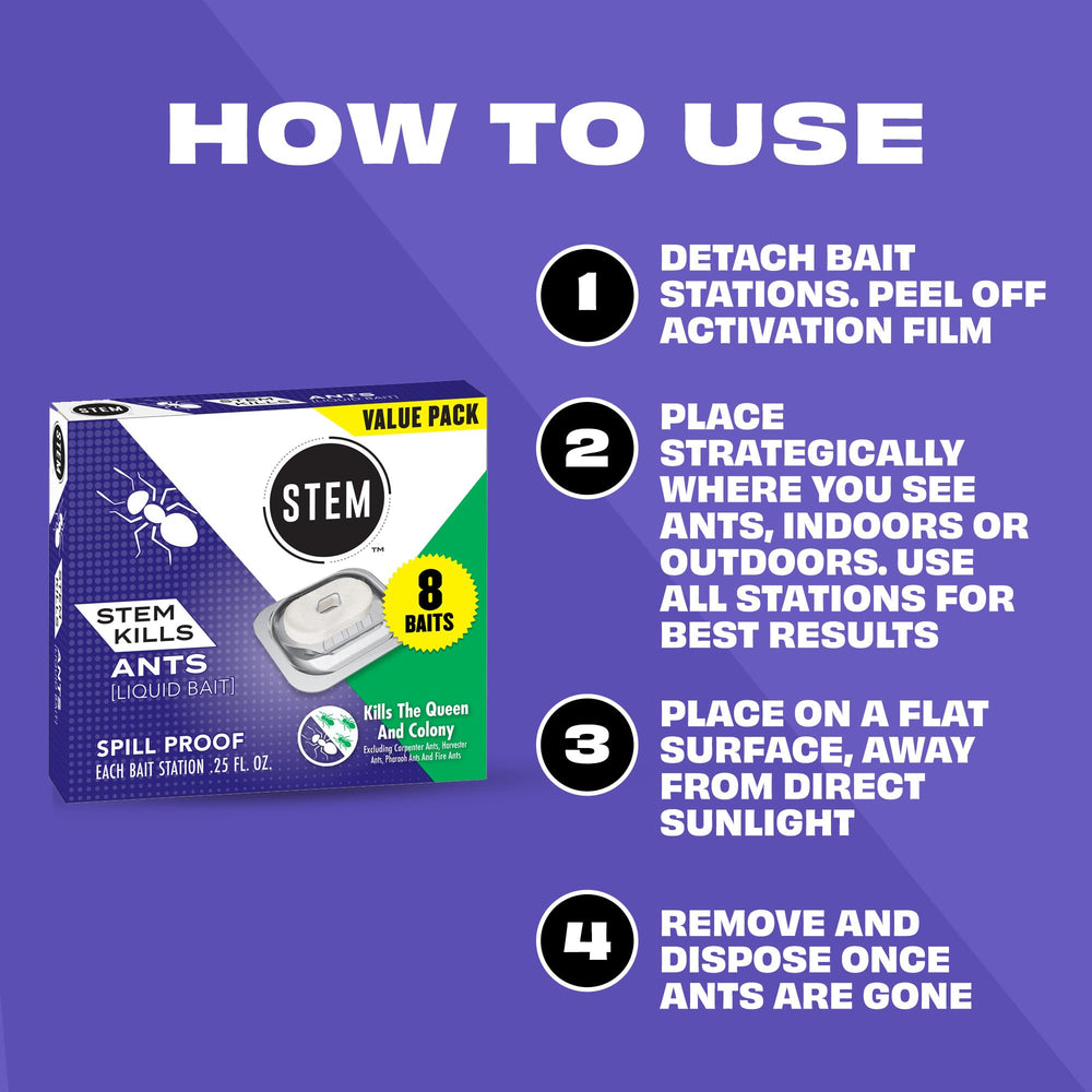 STEM Liquid Ant Baits showing how ants carry bait back