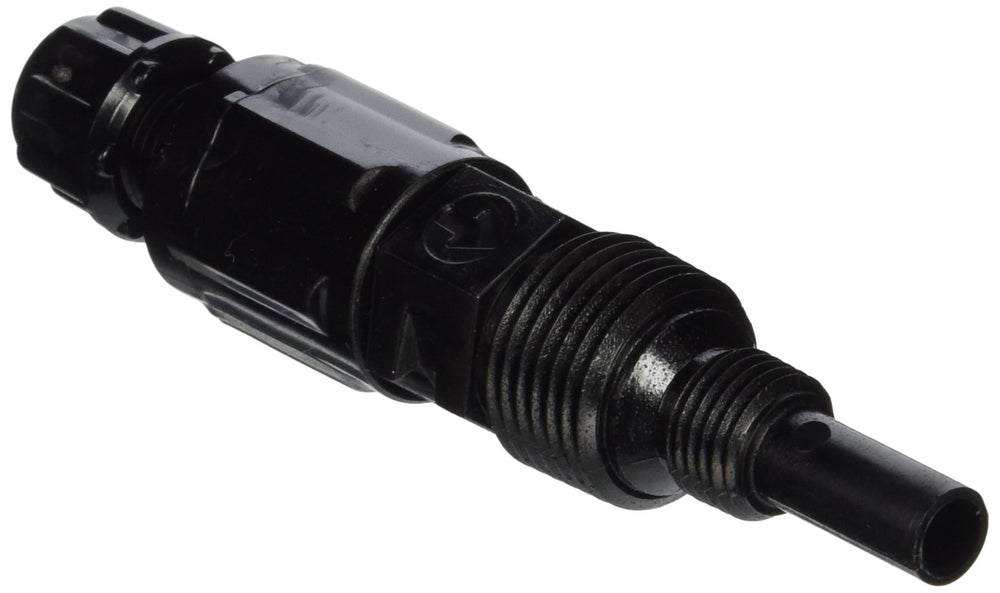 Stenner Pump Injection Check Valve 1/4-Inch black stainless steel front view