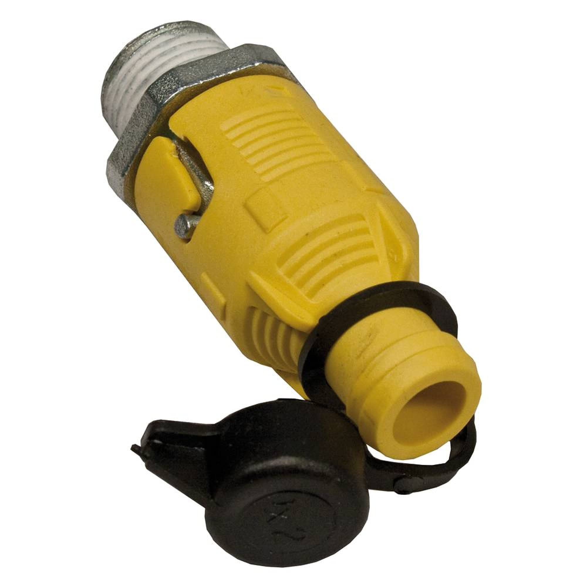 Stens Oil Drain Valve 125-508 front view with packaging