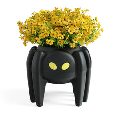 Step2 Spooky Spider Planter front view with glowing eyes