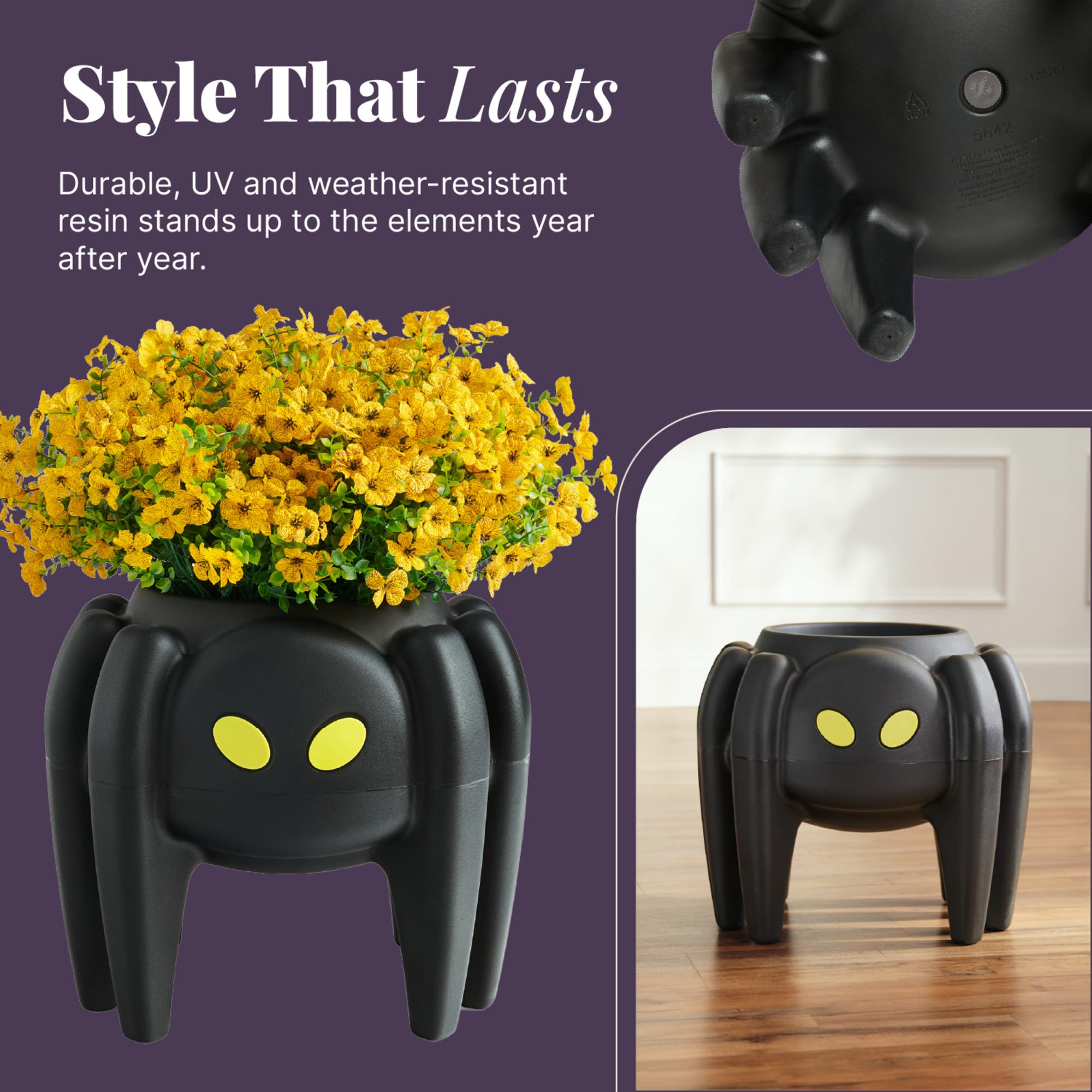 Step2 Spooky Spider Planter with candy for Halloween
