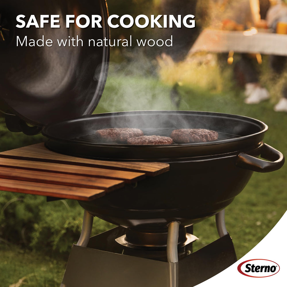 Sterno Instant Fire Starter Squares in use under charcoal grill