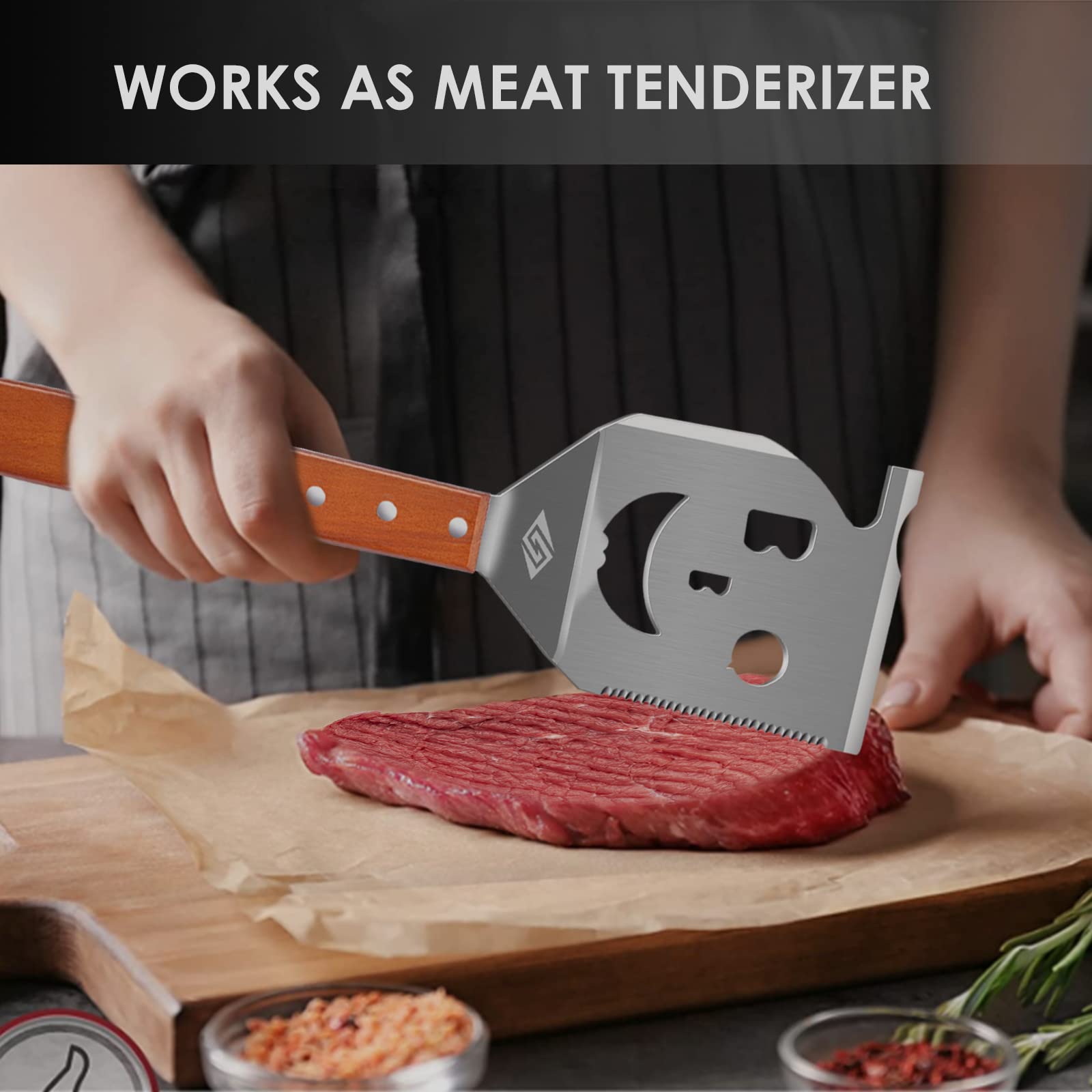 STEVEN-BULL S Grill Spatula with recipe e-book