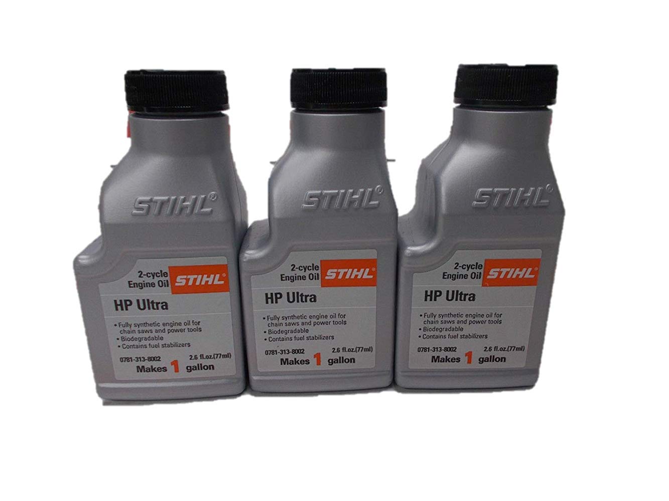 Stihl 3 Pack Synthetic Oil Mix 50:1 HP Ultra 2.6 oz bottles
