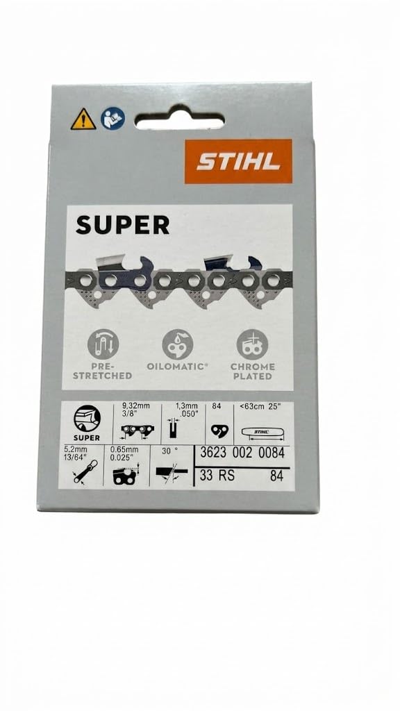 Stihl 33RS-84 saw chain close-up of drive links