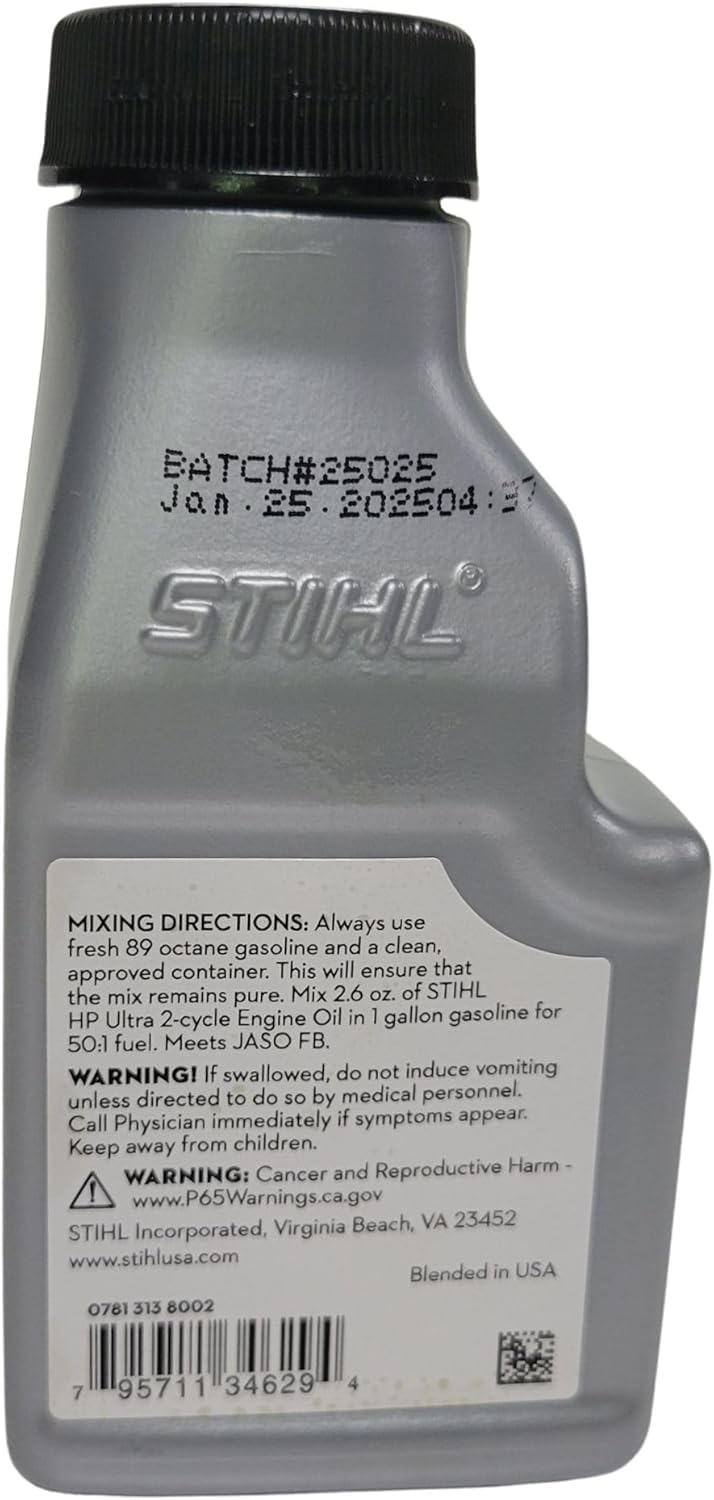 Stihl Oil Mix packaging showing pack size