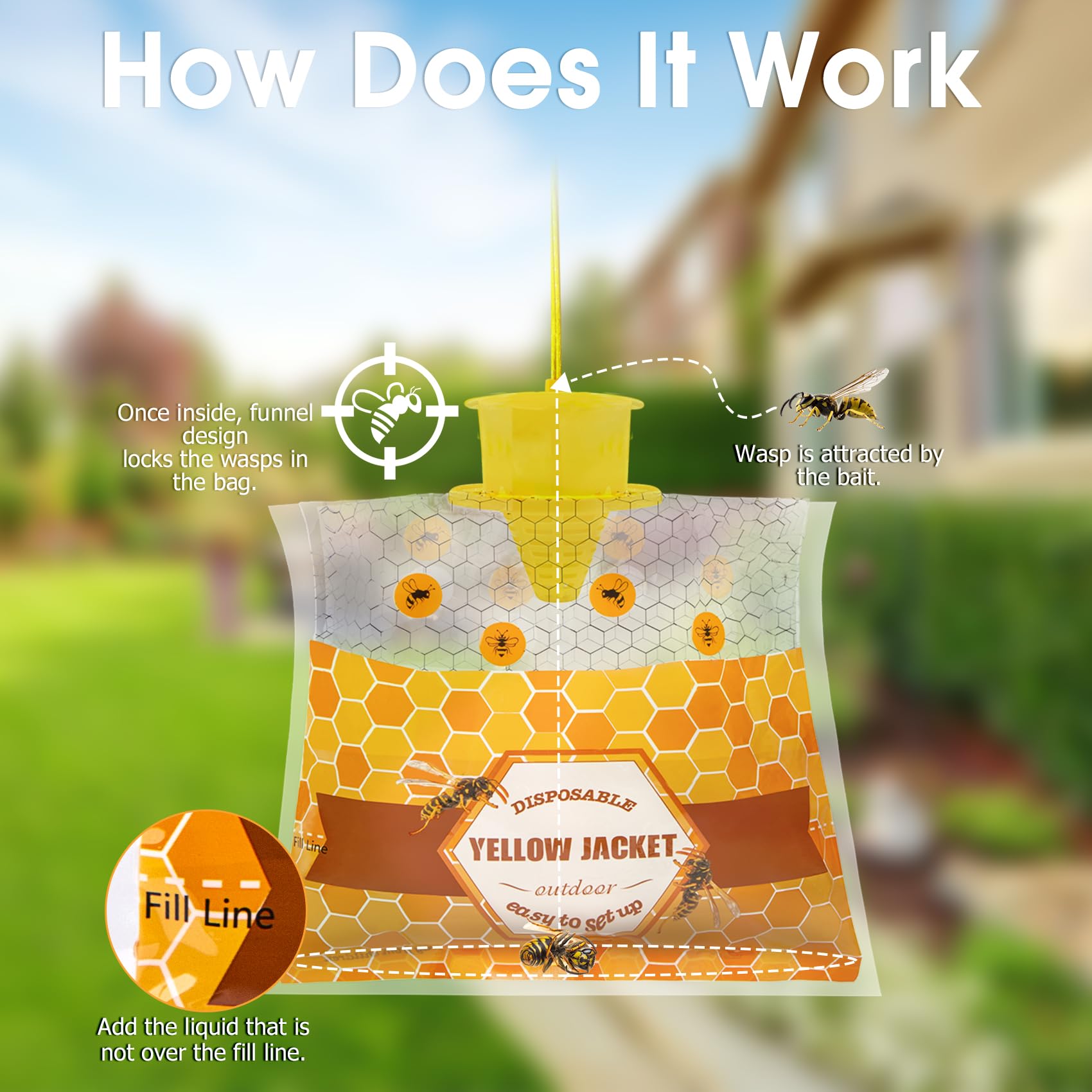 Stingmon Outdoor Disposable Wasp Trap packaging