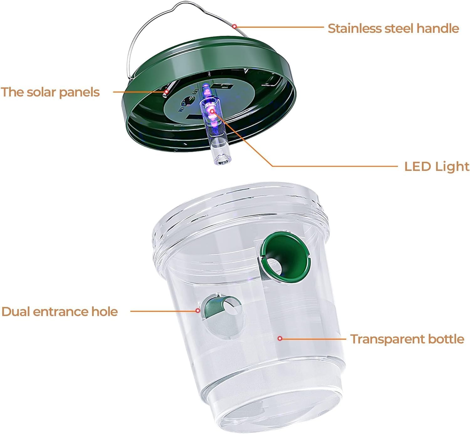 Stingmon Solar Wasp Trap features overview