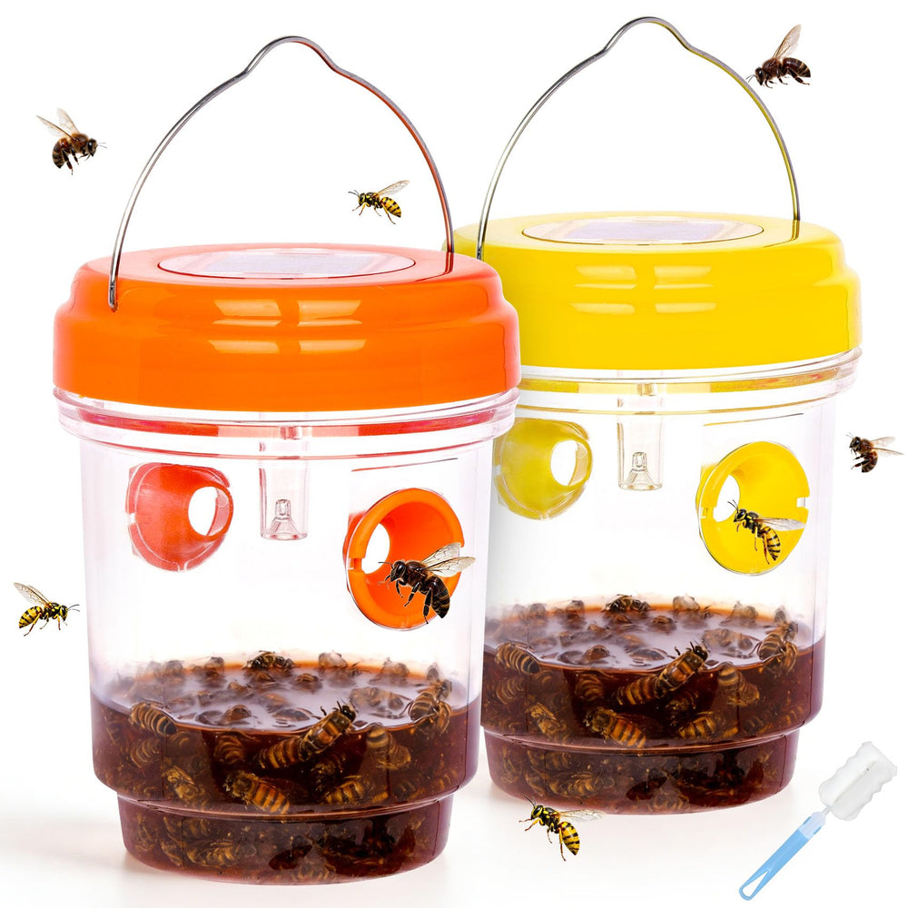 Stingmon Solar Wasp Trap in orange color front view