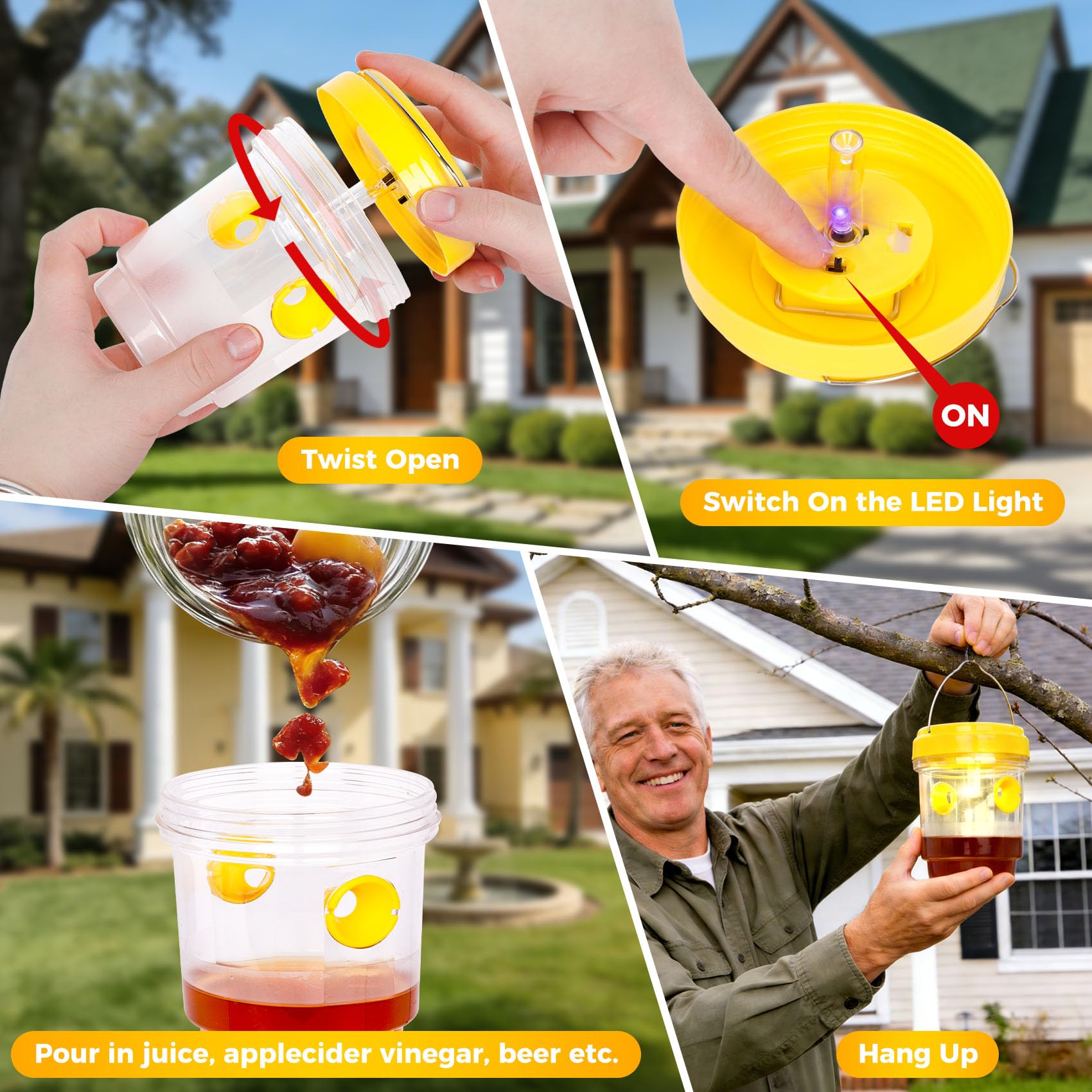 Stingmon Solar Wasp Trap packaging details