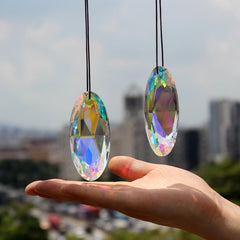 stino 2PCS Eye Crystal Suncatcher Prisms front view