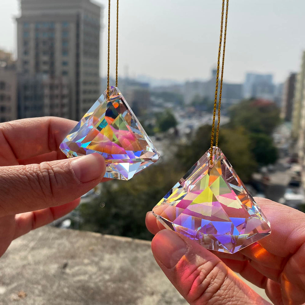 stino Diamond Crystal Suncatcher Prisms in garden setting