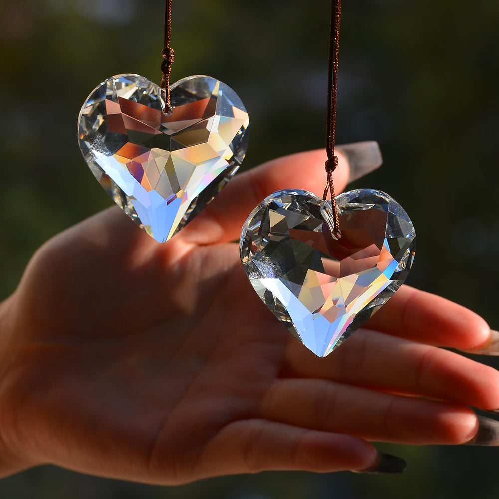 stino Heart Crystal Suncatcher Prism clear in sunlight