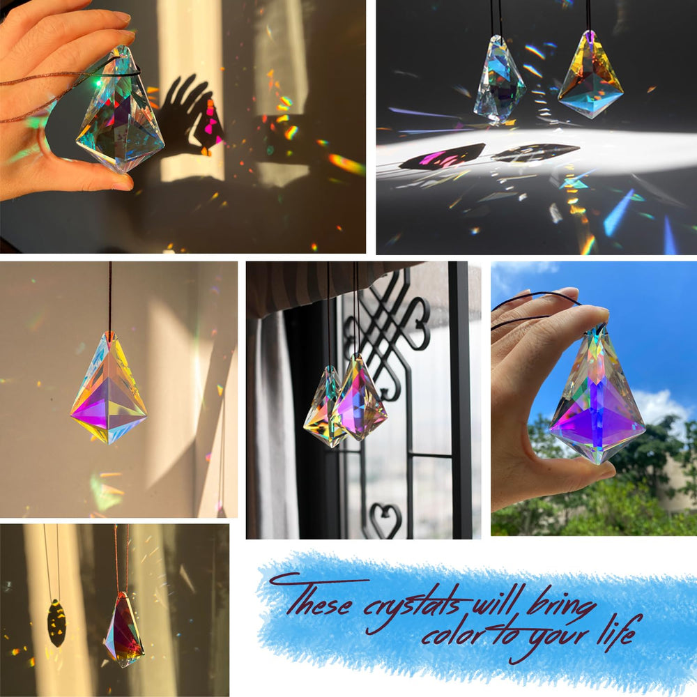 stino Suncatcher Prism displaying rainbow light spots