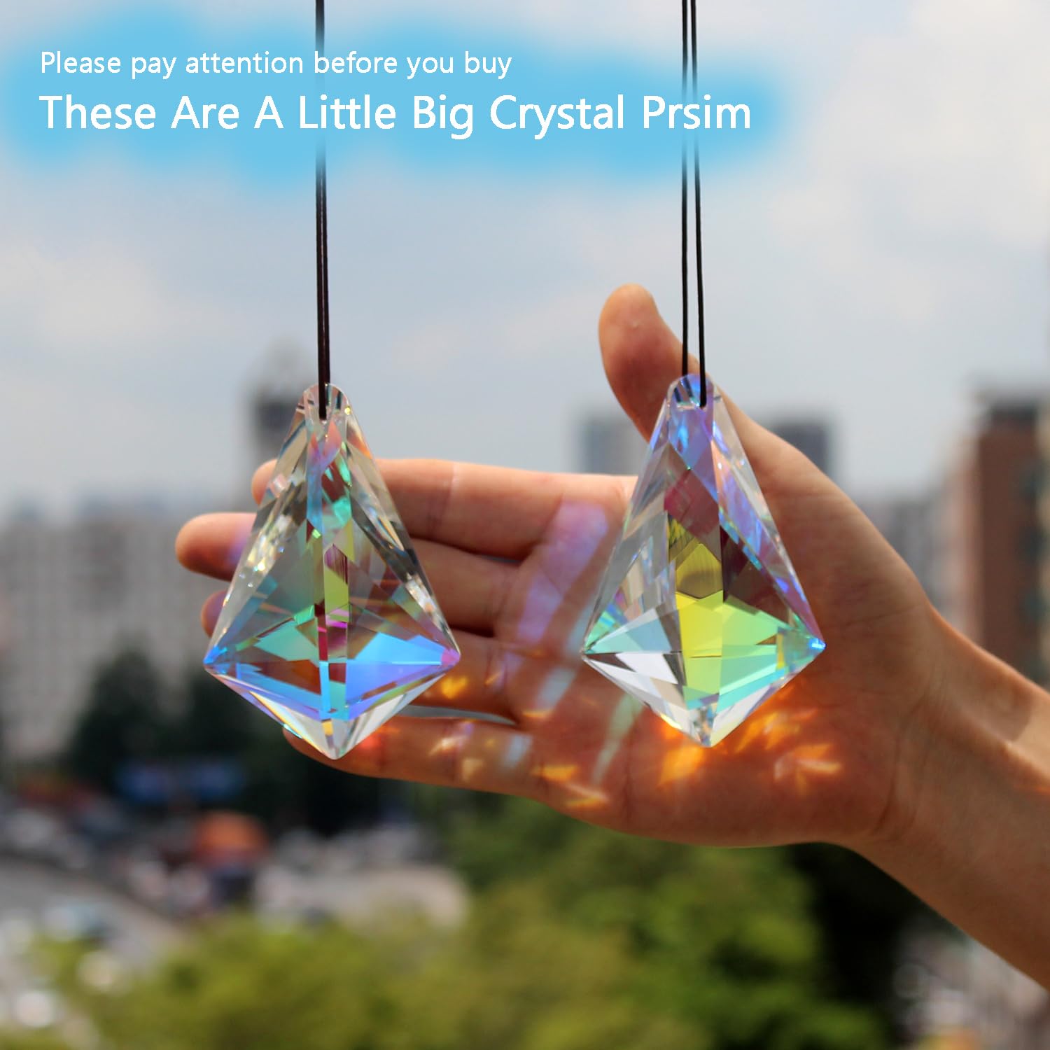 stino Suncatcher Prism with sunlight reflecting