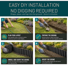 STIRLINGEAR 12 Inch Tall Edging with clean garden separation