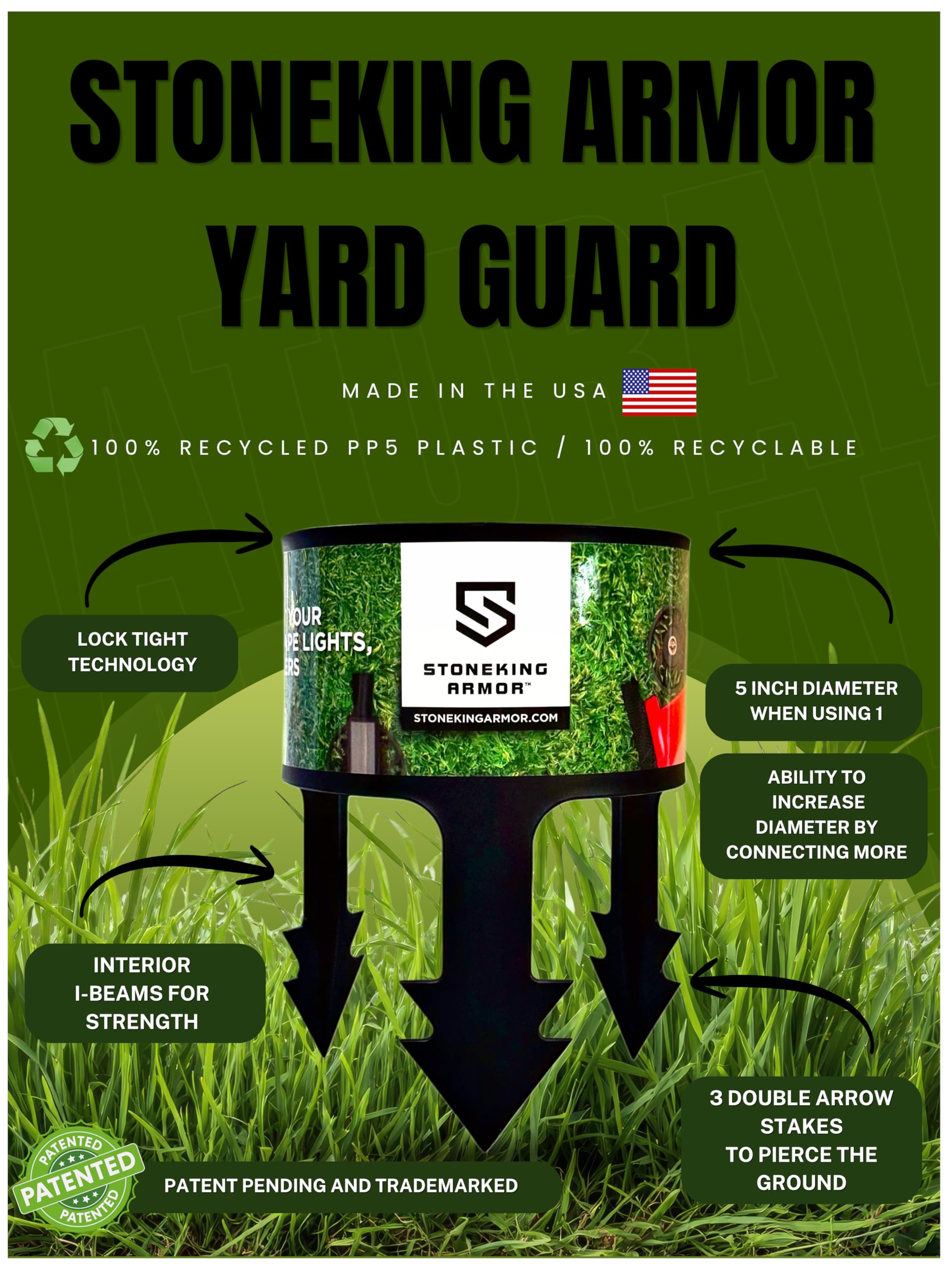 Stoneking Armor Yard Guard installation in soil
