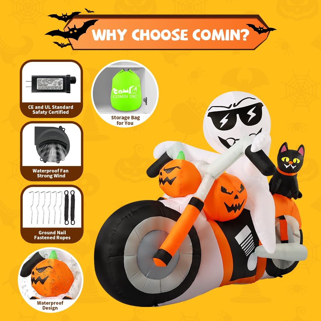 Storage bag for COMIN Halloween Inflatable Ghost
