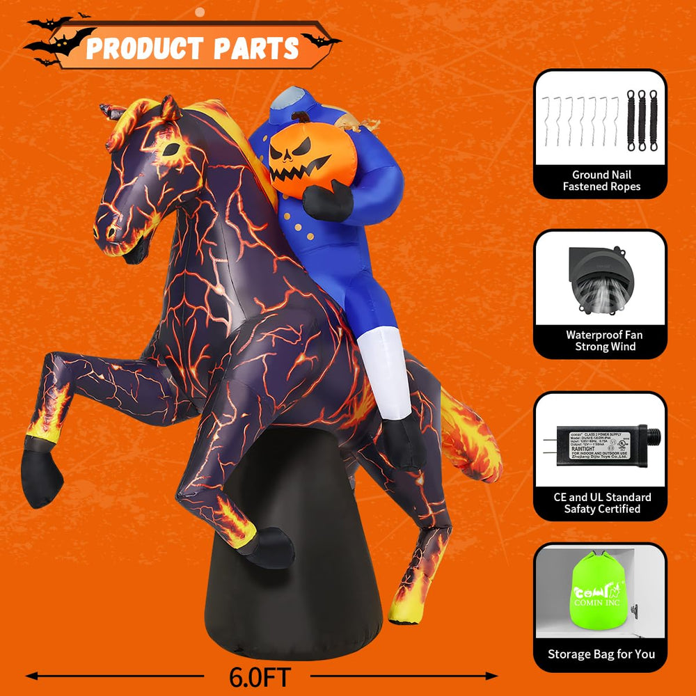 Storage bag for COMIN Headless Horseman inflatable decoration