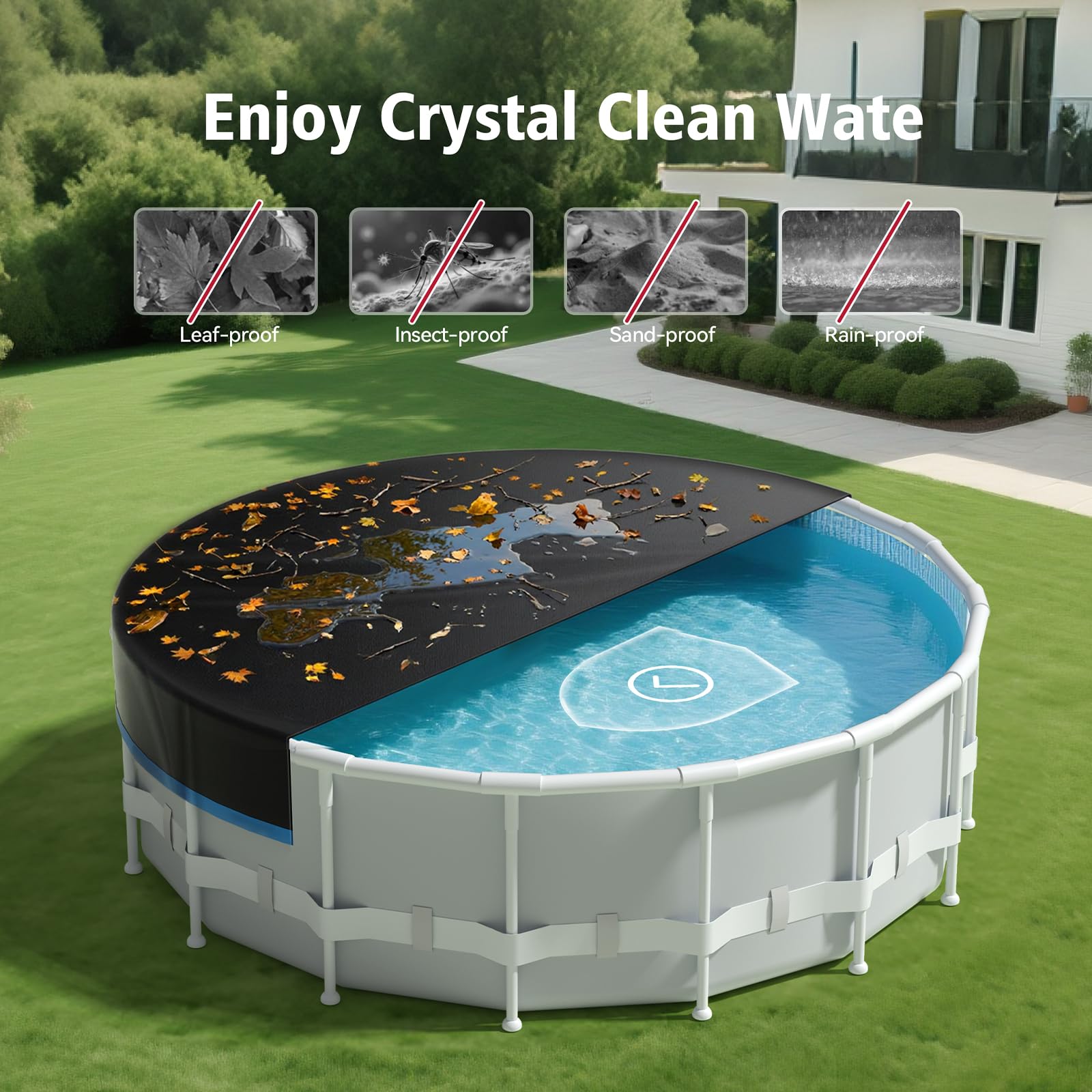 Storage bag included with AGROAIDE pool cover