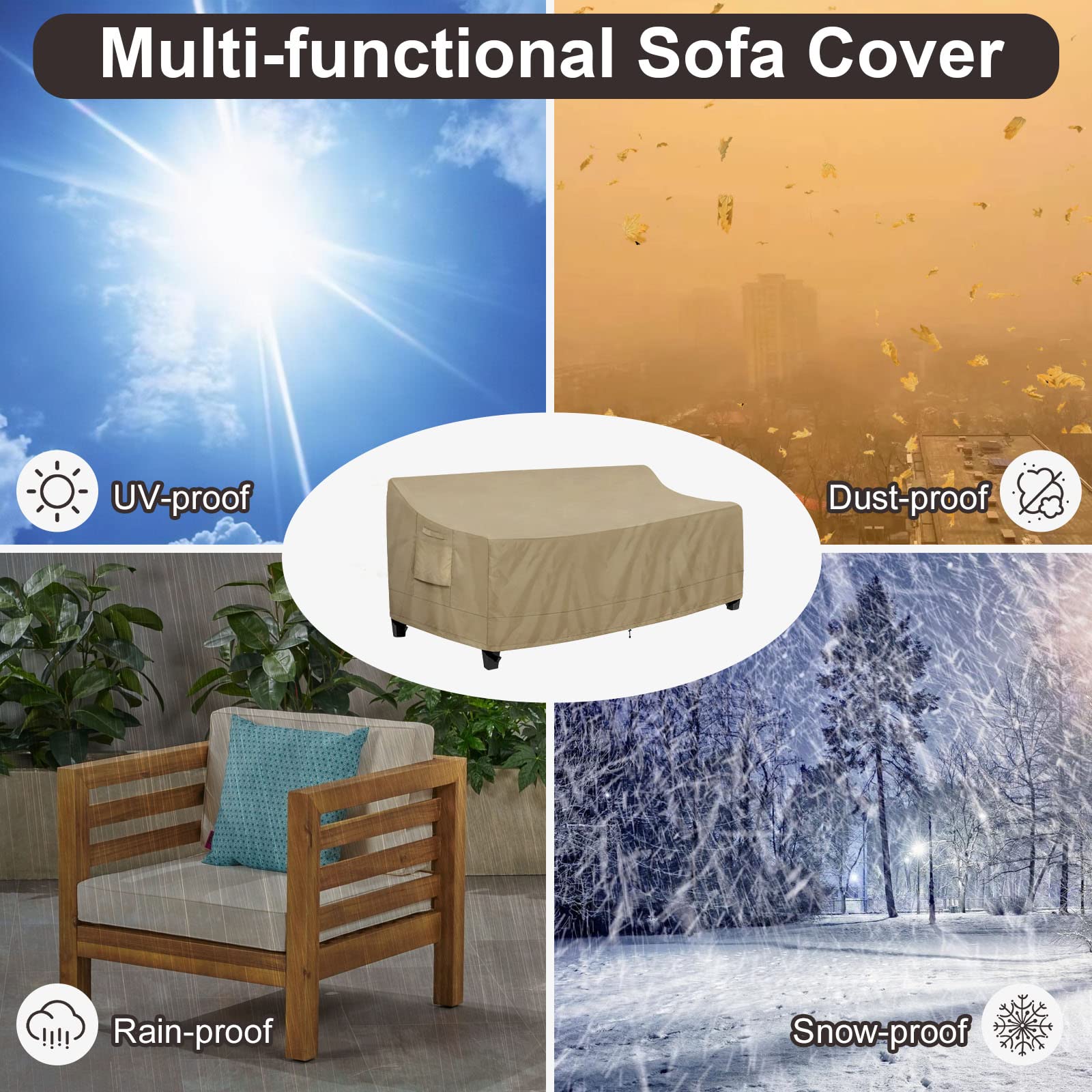 Storage bag included with PureFit Couch Cover
