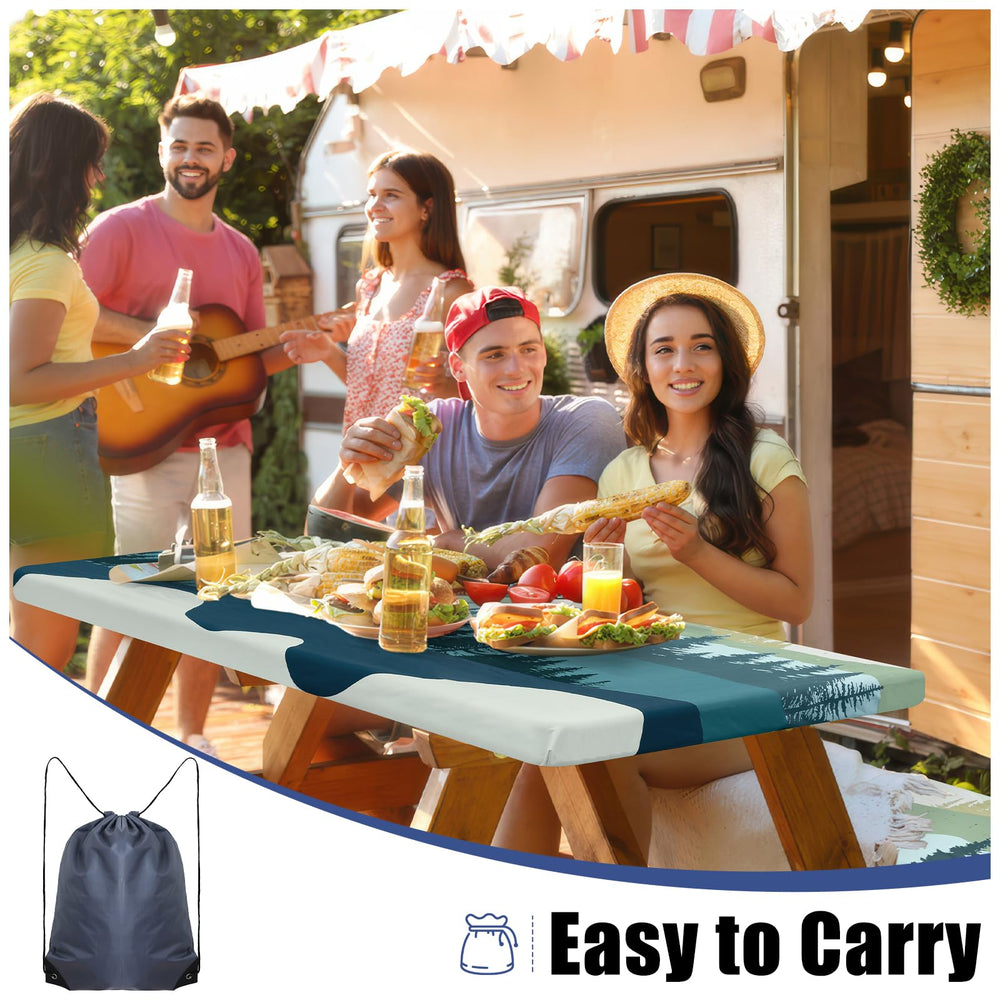 Storage bag included with Smiry picnic table cover set