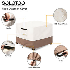 Storage bag included with SoloToo Outdoor Ottoman Cover