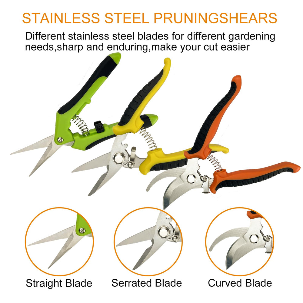 Straight tip plant cutter scissors included