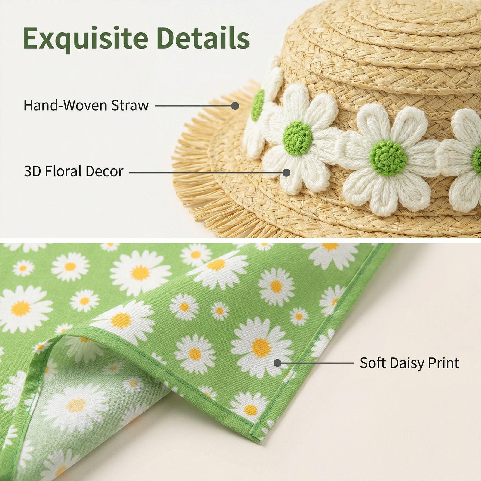 Straw hat designed for porch goose decoration