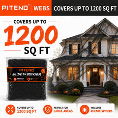 Stretchable spider web covering porch for Halloween decoration