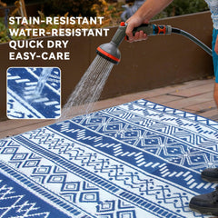 Strickland Home Outdoor Rug 8'x10' with carrying bag