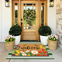 Striped bottom rug from Tinideya doormat set