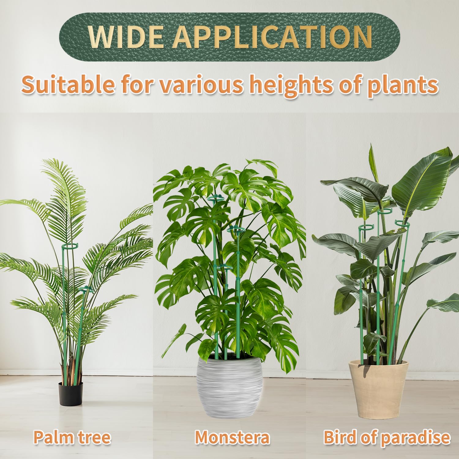 Stroller plant stakes arranged for easy storage