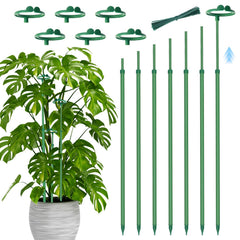 Stroller telescoping plant stakes green model front view