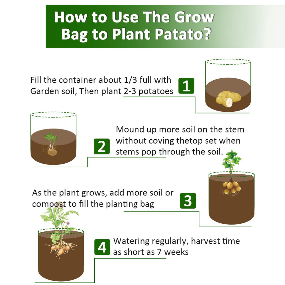 Strong handles of JJGoo Potato Grow Bag for easy transport