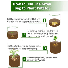 Strong handles of JJGoo Potato Grow Bag for easy transport